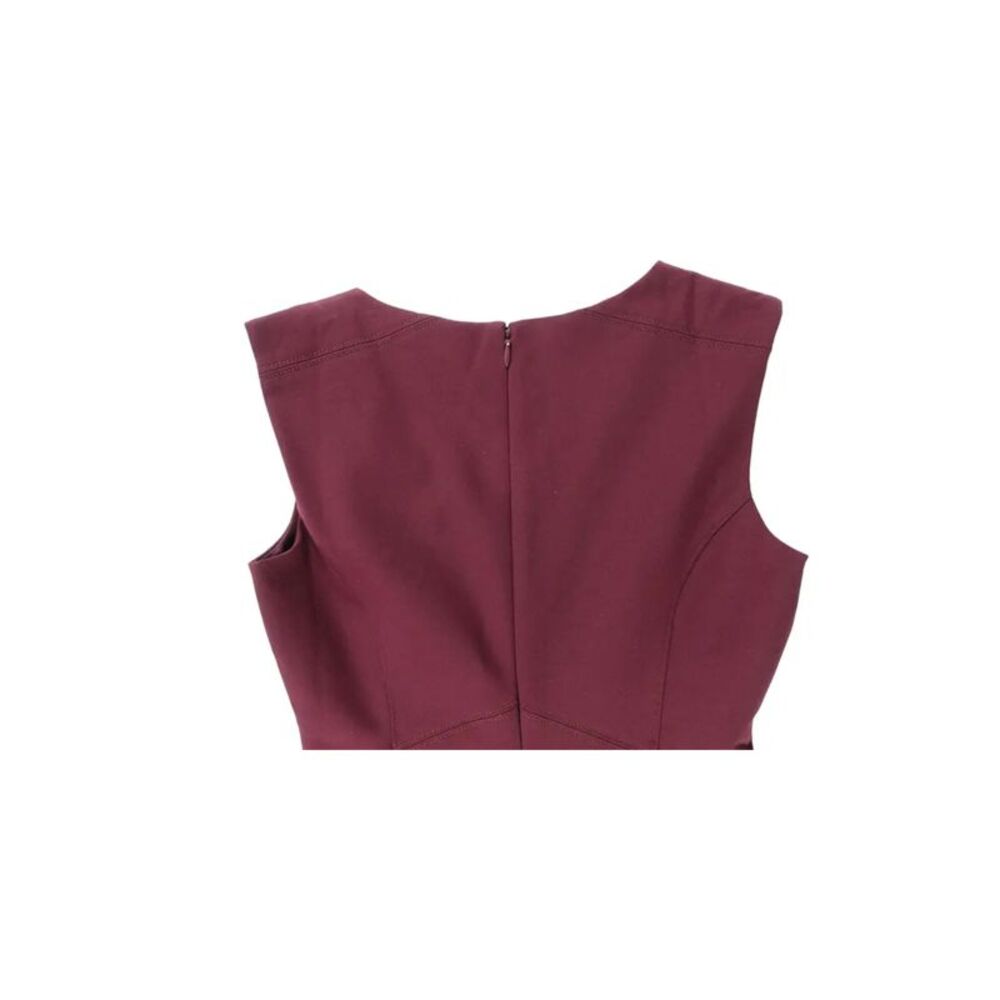 WHITE HOUSE BLACK MARKET Womens Purple Lined Sleeveless Sheath Dress 4 - Picture 3 of 4